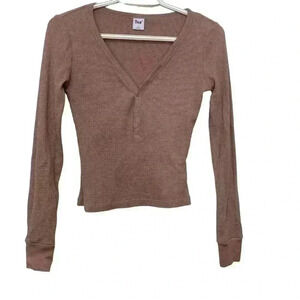 TNA Light  Brown Waffle Knit Sweater, Size XS